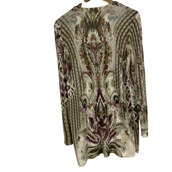 Chicos Open Front Long Sleeve Lightweight Knit Cardigan Women's Size 1 US M - Picture 6 of 9